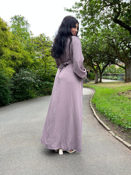 Mauve Pink Modest Maxi dress Luxvanti
