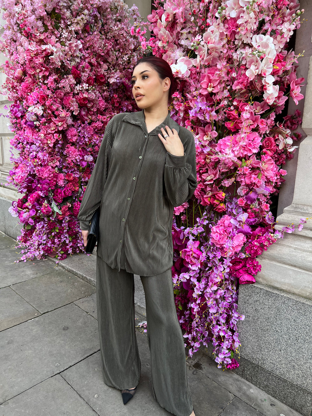 Olive Grey Coord Set