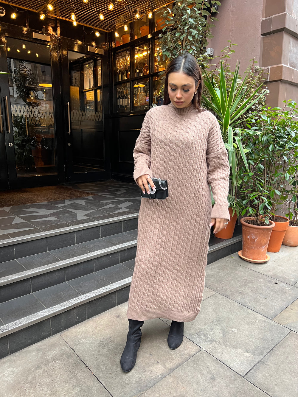Treviso Chunky knit long dress