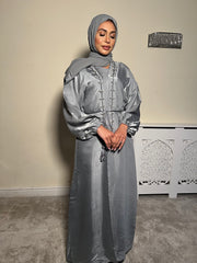 Embellished 3 Piece Emirati Abaya-Haifa Size 54