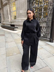 Rimini Black luxe coord Set with pockets