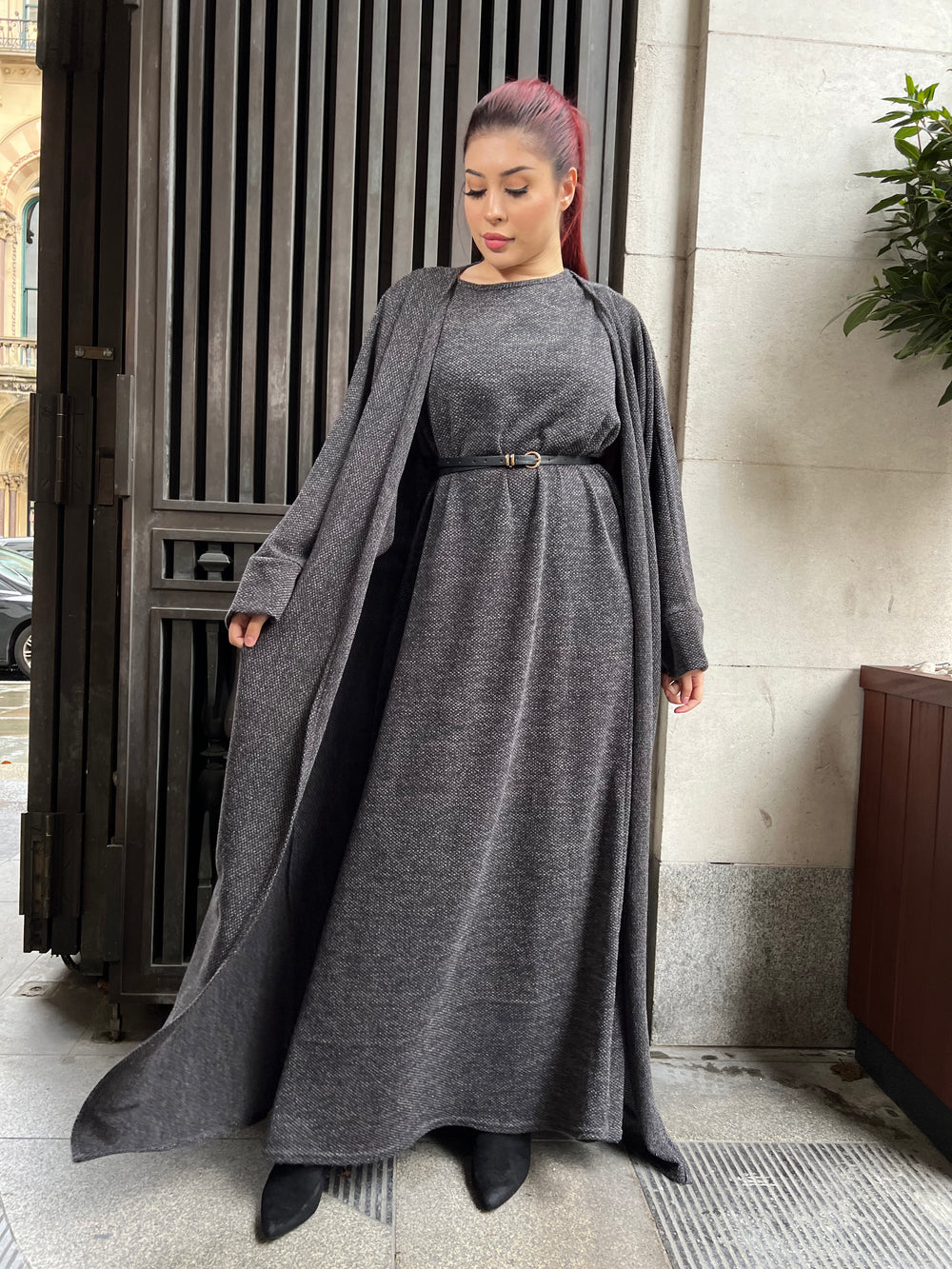 Seattle Knitted 2 piece Abaya Set