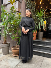 Cosenza co ord skirt set black