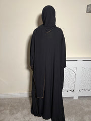 Leyla Black 3 Piece Abaya