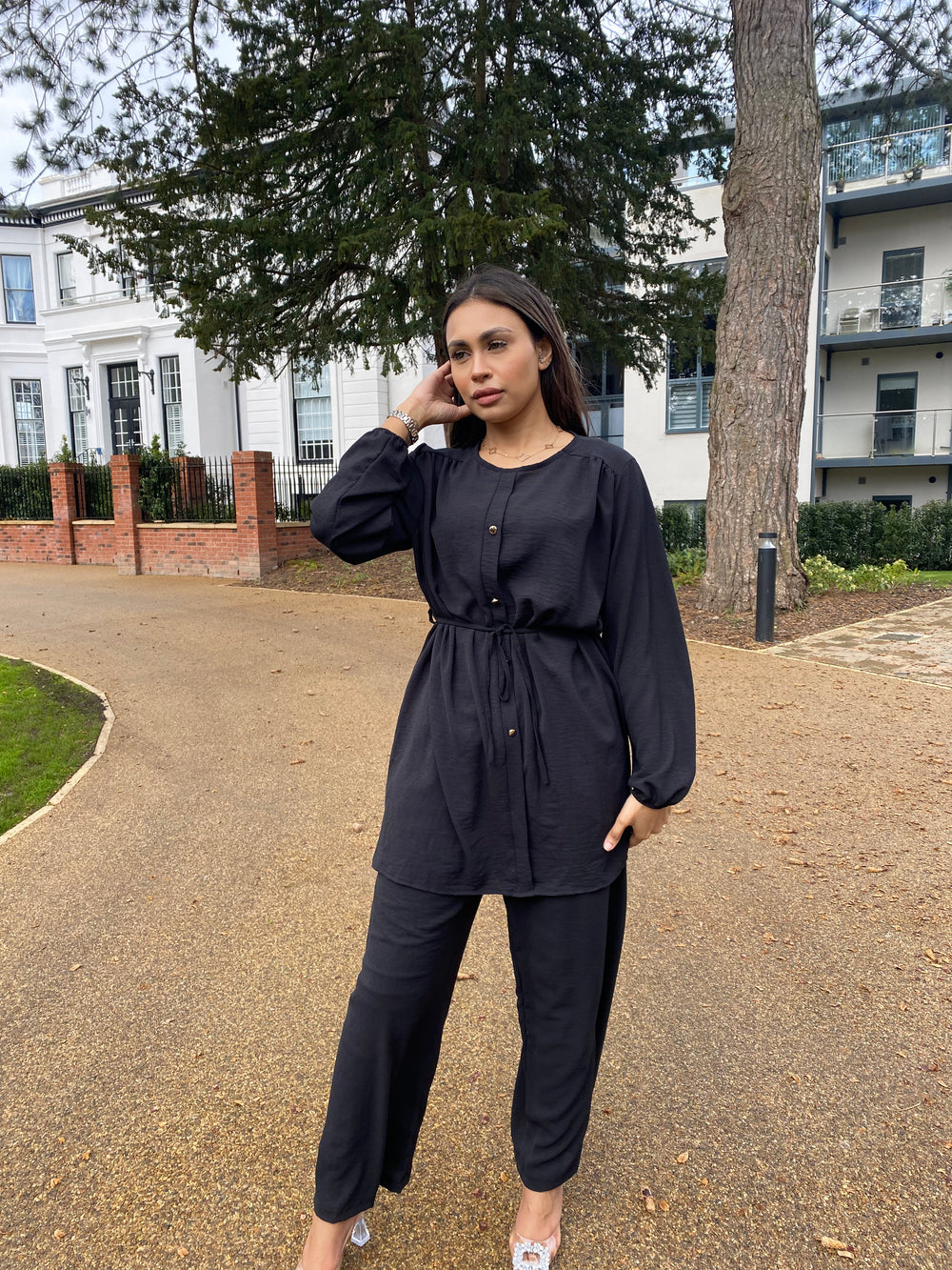 Peru Black Button Co Ord Set