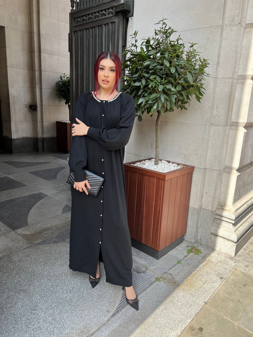 Ferrara Black Cardigan Dress