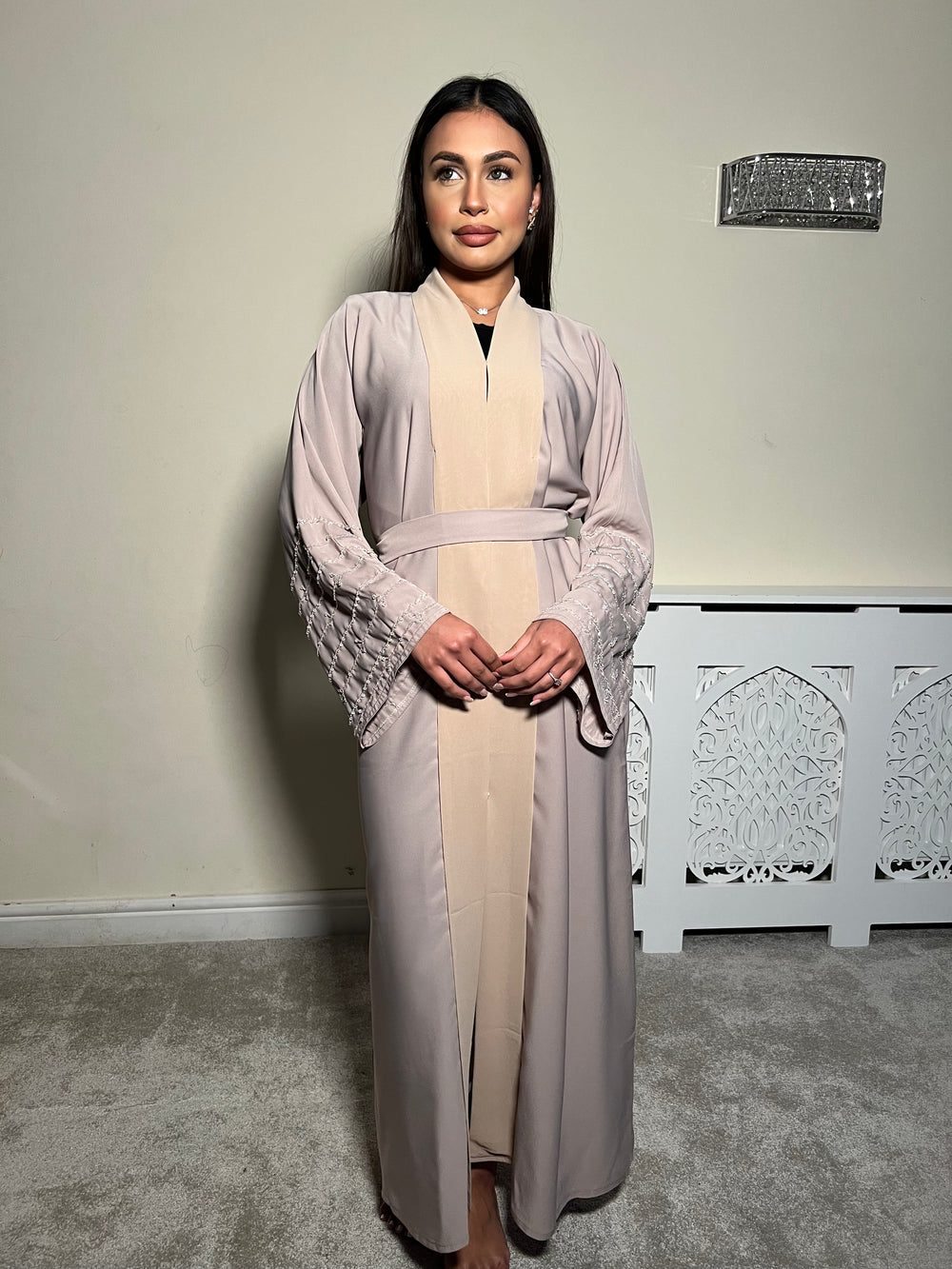 Embellished 2 piece Emirati Abaya- Liya