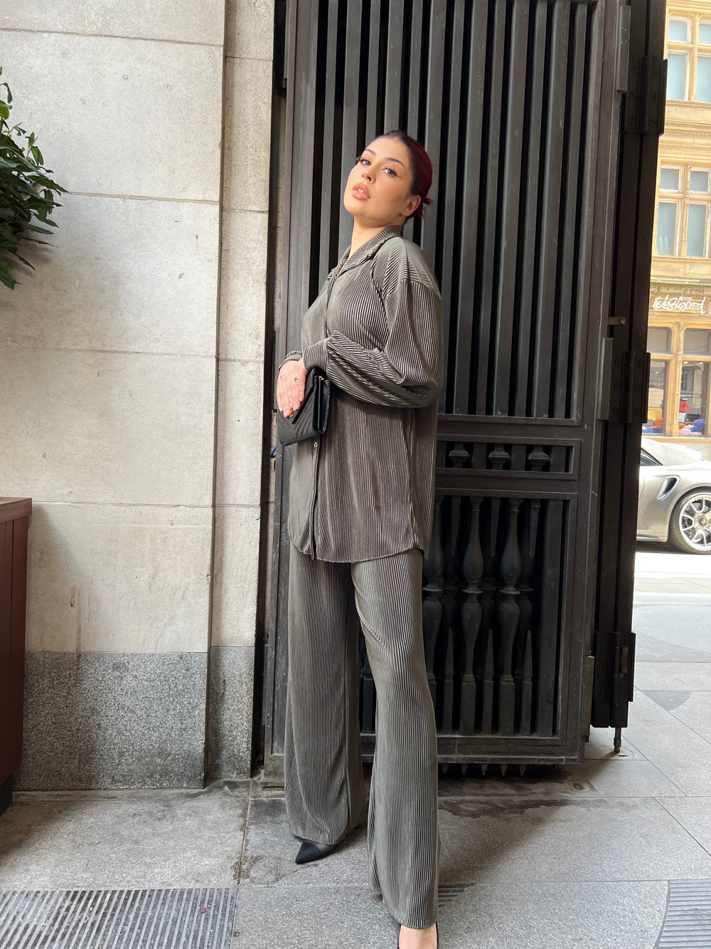 Olive Grey Coord Set