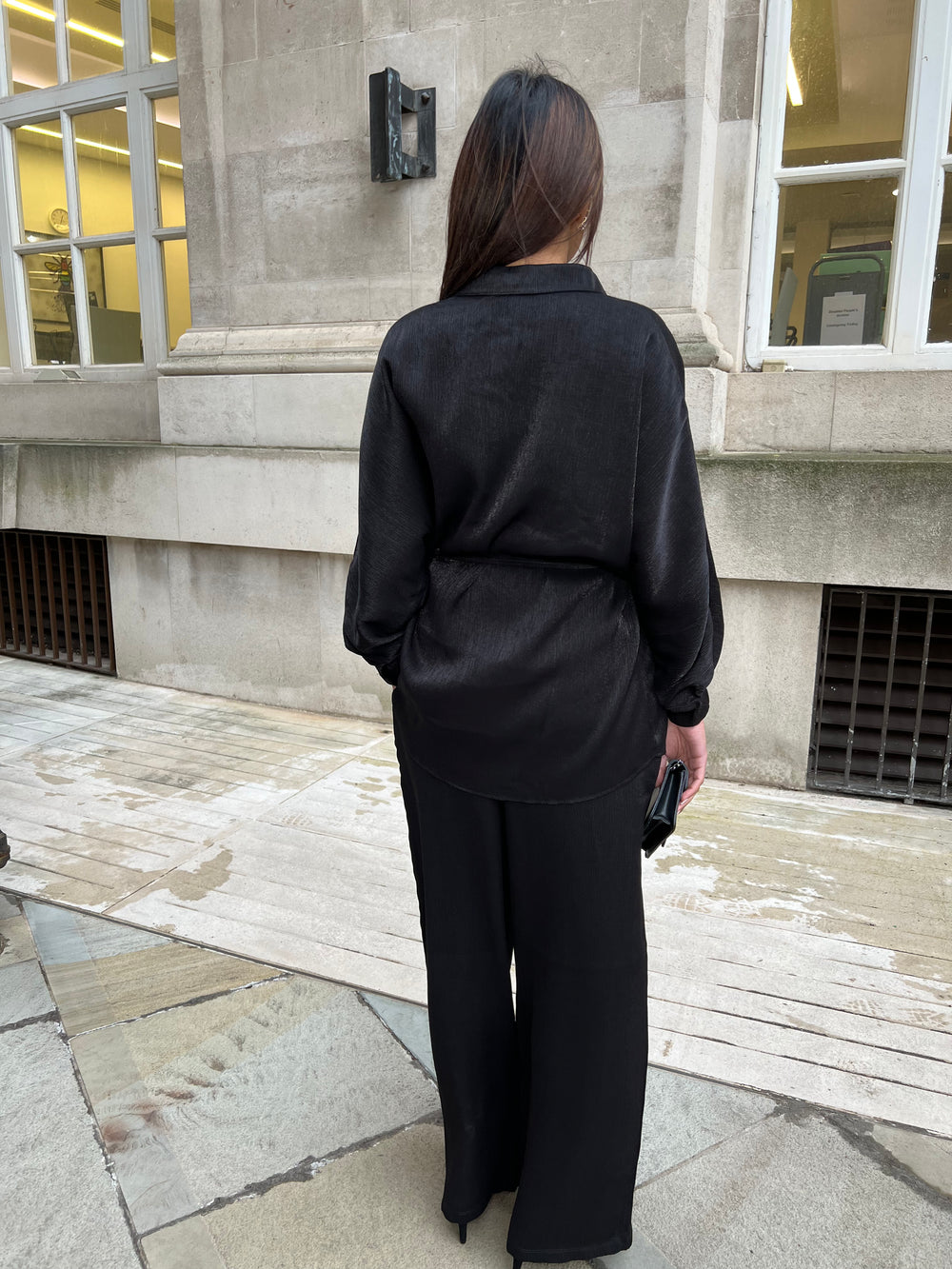 Rimini Black luxe coord Set with pockets