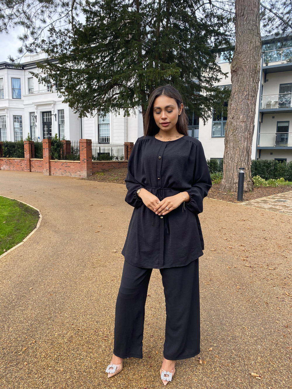 Peru Black Button Co Ord Set