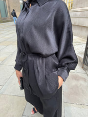 Rimini Black luxe coord Set with pockets