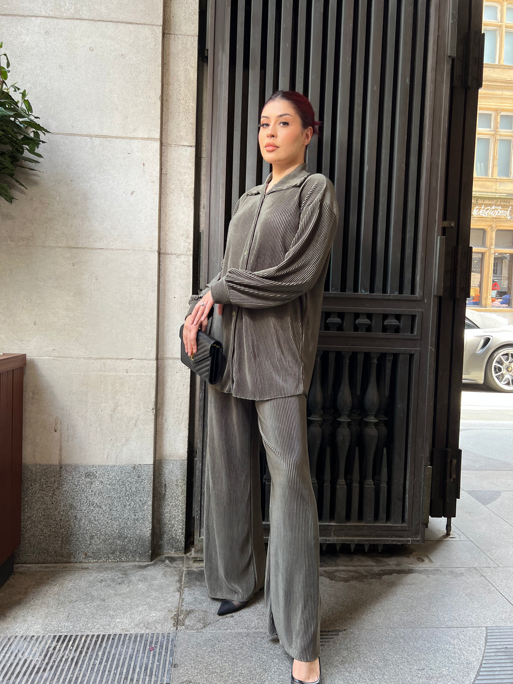 Olive Grey Coord Set