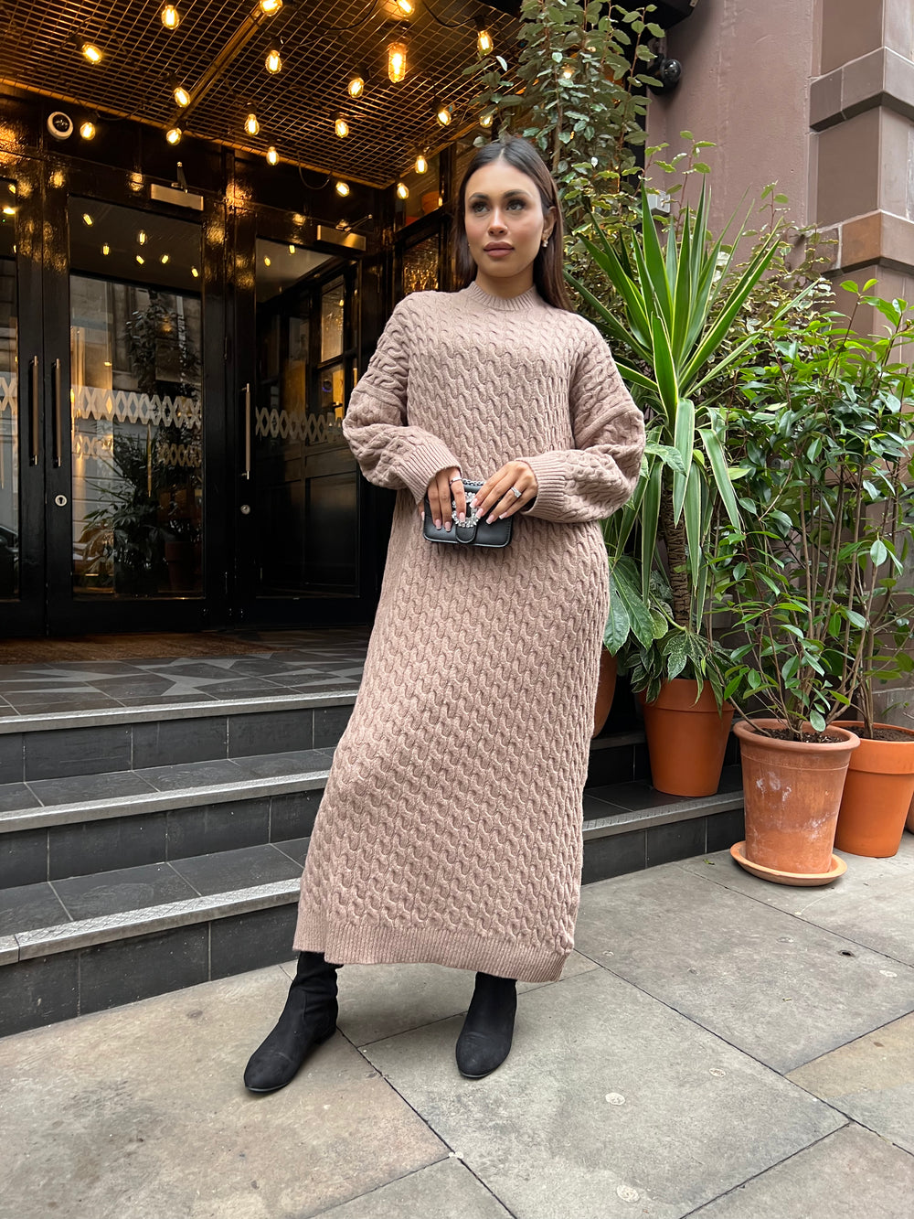 Treviso Chunky knit long dress