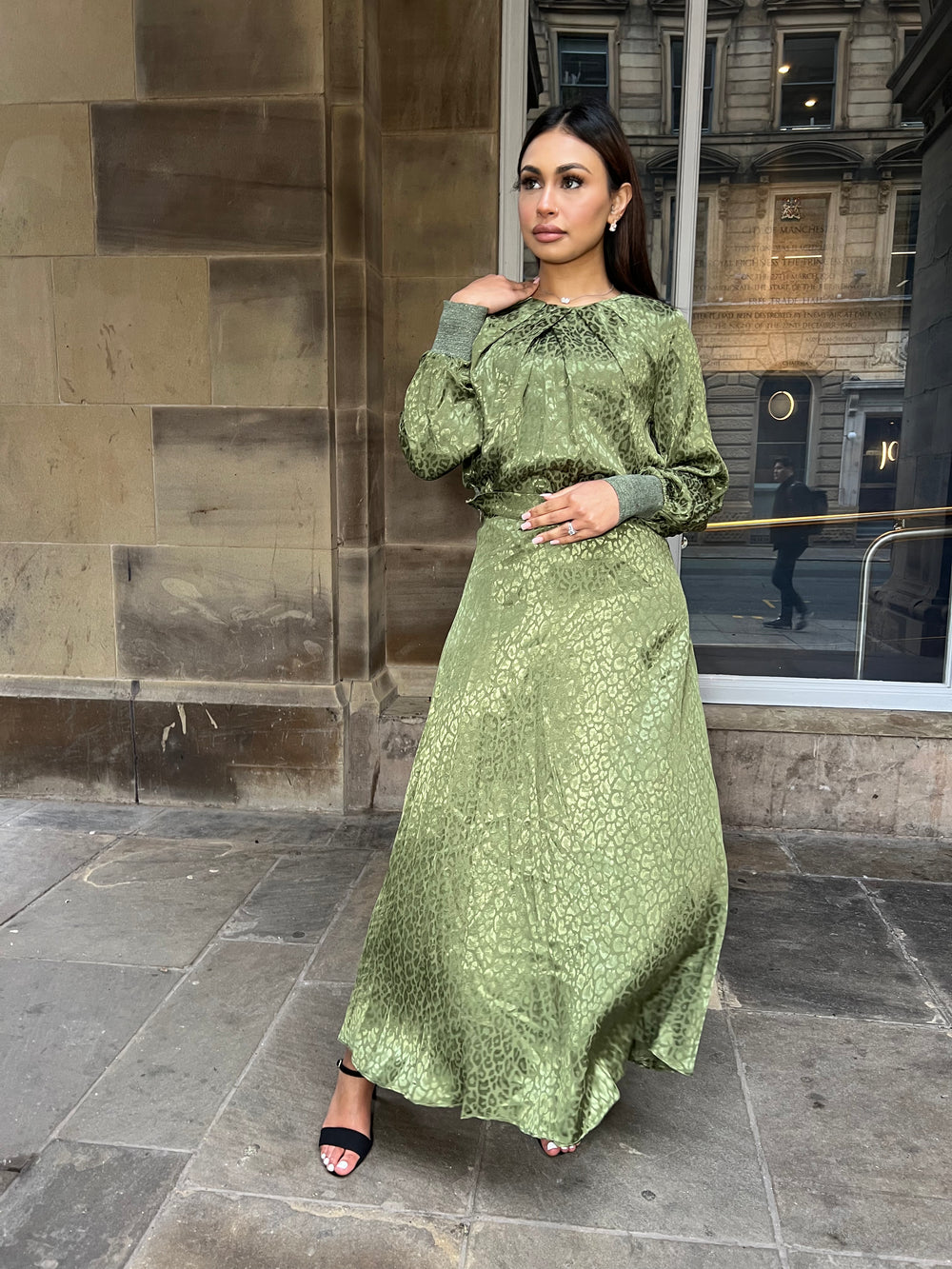 Lucca Co Ord skirt set Green