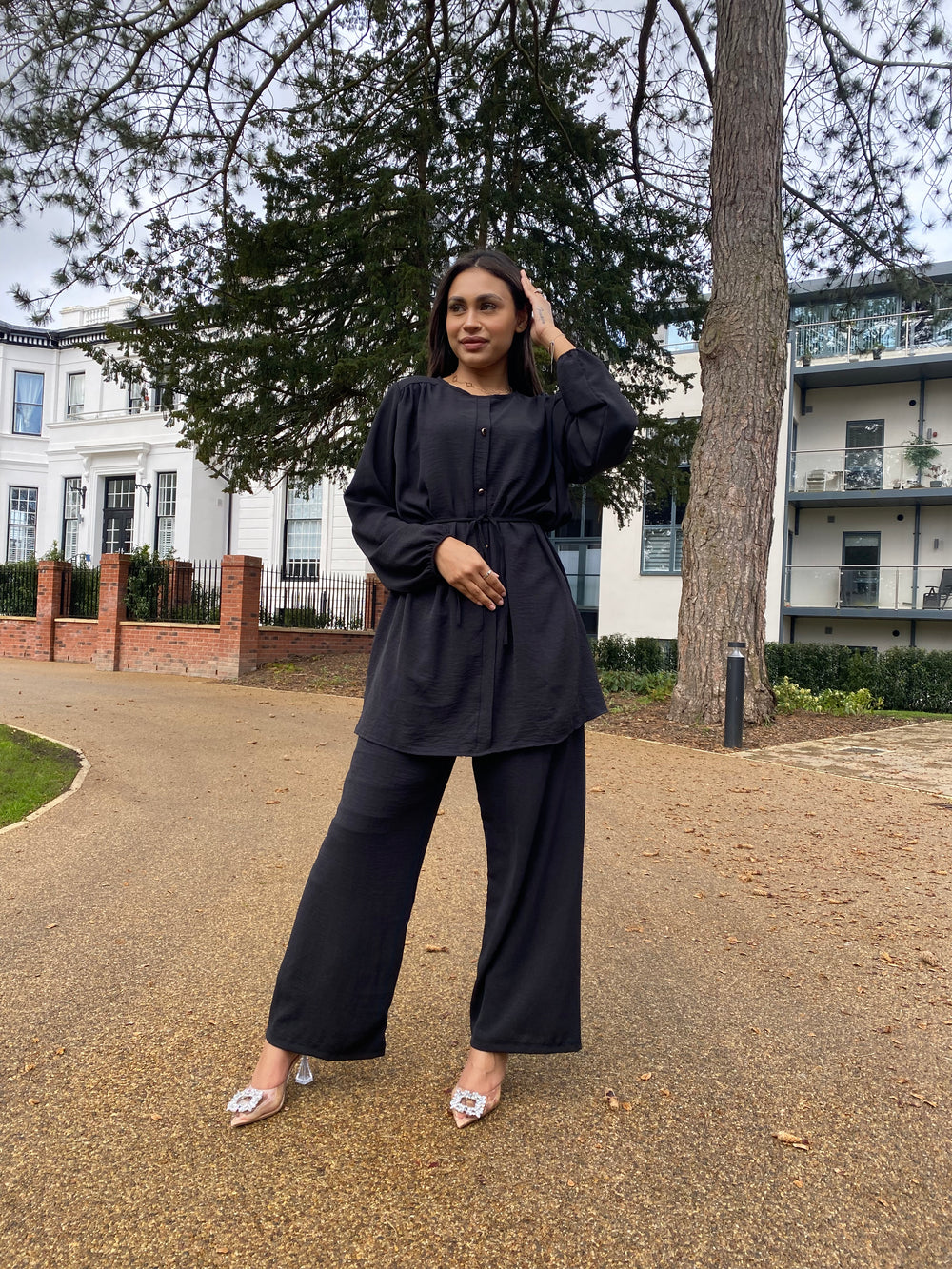 Peru Black Button Co Ord Set