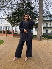 Peru Black Button Co Ord Set