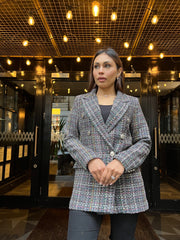 Cecina Boucle Double Breasted Blazer