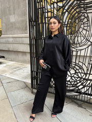 Rimini Black luxe coord Set with pockets