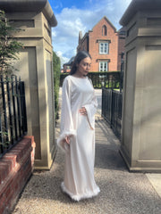 Feather Kaftan Cream