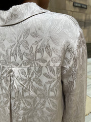 Pollino Cream Pattern Button Co Ord Set