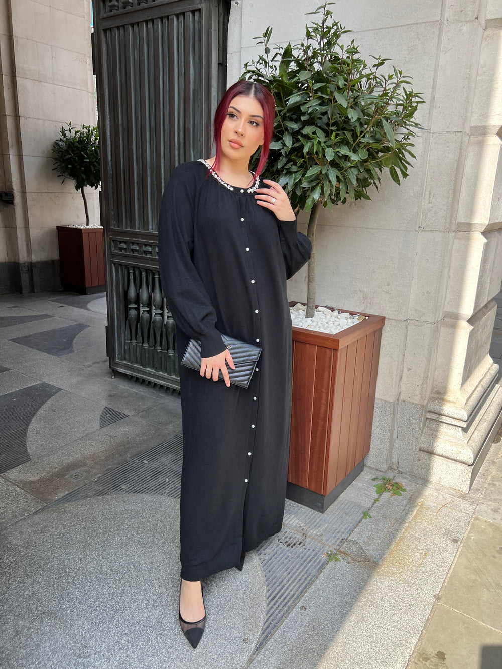 Ferrara Black Cardigan Dress