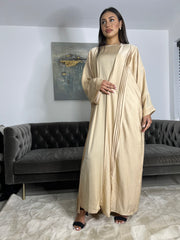 Pleat design 3 Piece Emirati Abaya-AMAL