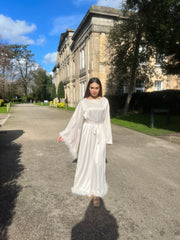 Feather Kaftan Cream