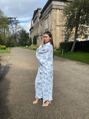 Jardin White and Blue print co ord set