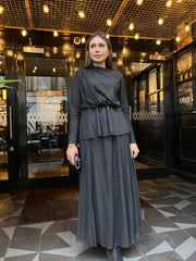 Cosenza co ord skirt set black