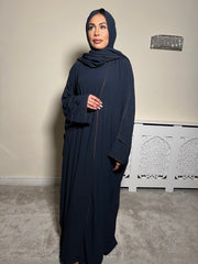 Leyla Navy 3 Piece Abaya