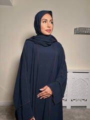 Leyla Navy 3 Piece Abaya