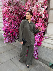 Olive Grey Coord Set