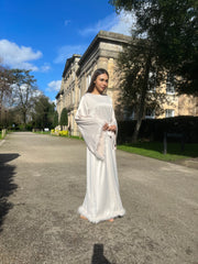 Feather Kaftan Cream