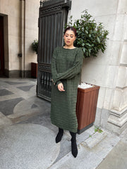 Khaki Knit Dress