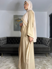 Pleat design 3 Piece Emirati Abaya-AMAL