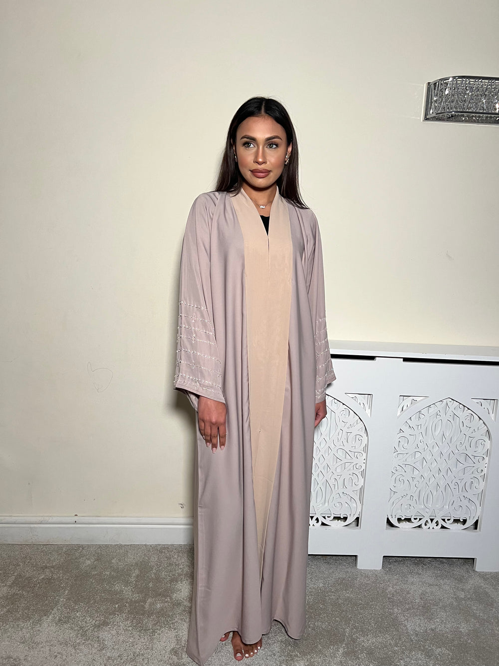 Embellished 2 piece Emirati Abaya- Liya