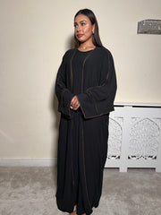 Leyla Black 3 Piece Abaya