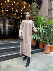 Treviso Chunky knit long dress