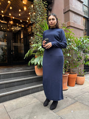 Vieste Navy Long knit dress