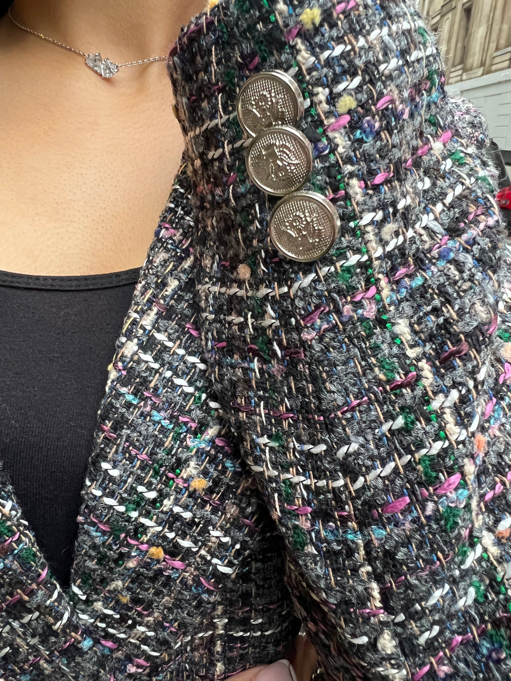 Cecina Boucle Double Breasted Blazer