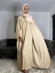 Pleat design 3 Piece Emirati Abaya-AMAL