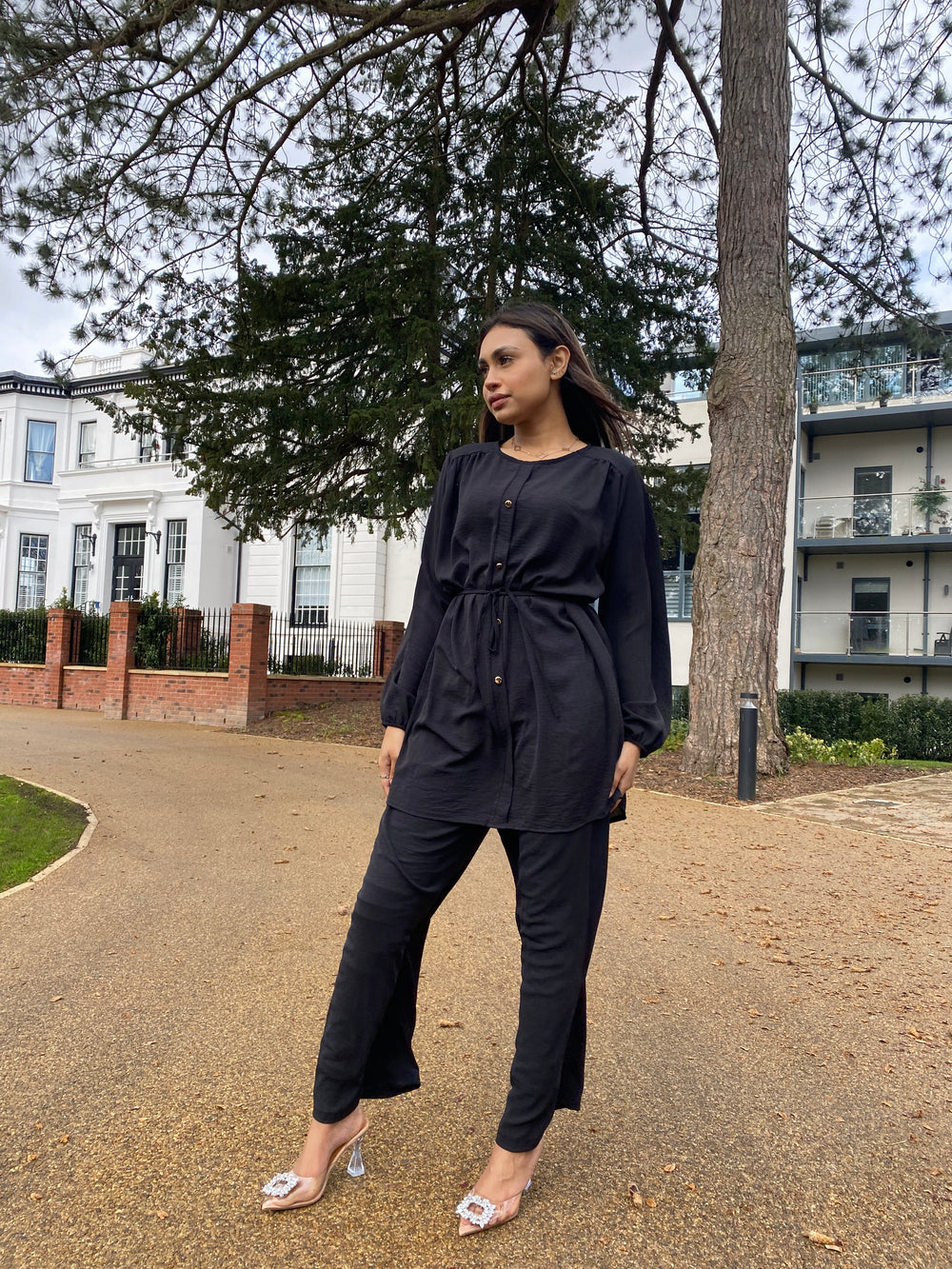 Peru Black Button Co Ord Set