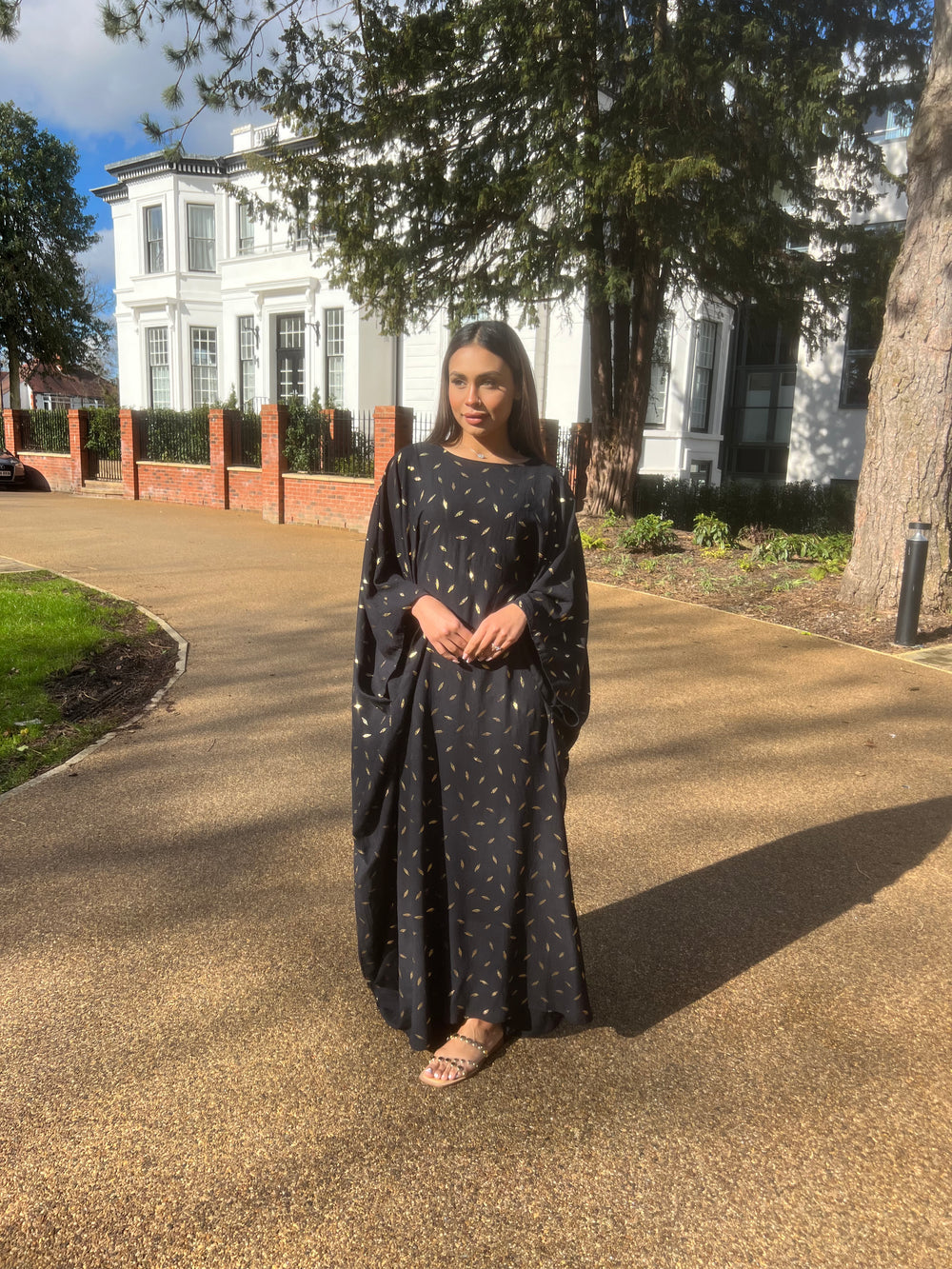 Black Gold Leaf Kaftan