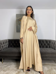 Pleat design 3 Piece Emirati Abaya-AMAL