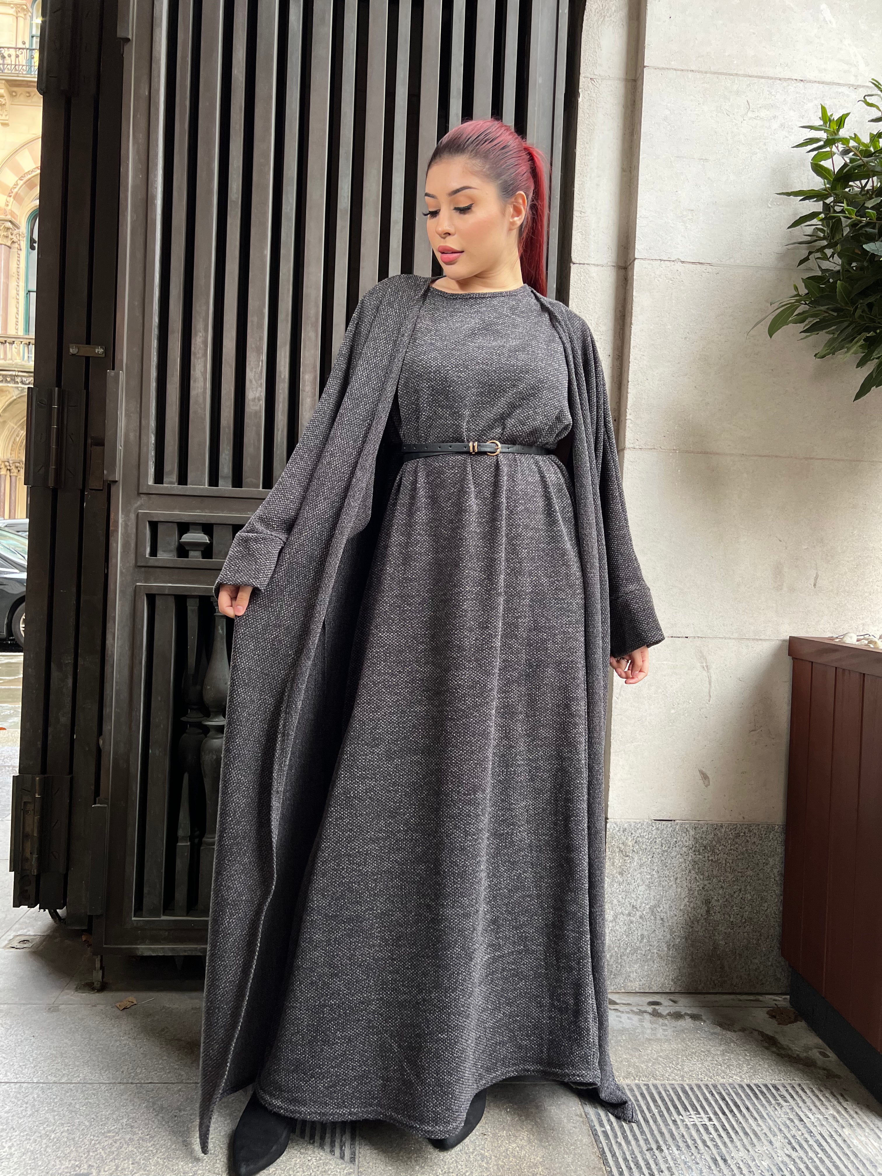 Knitted 2025 abaya dress