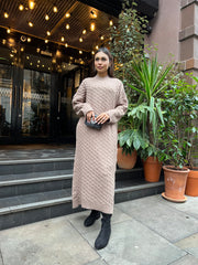 Treviso Chunky knit long dress