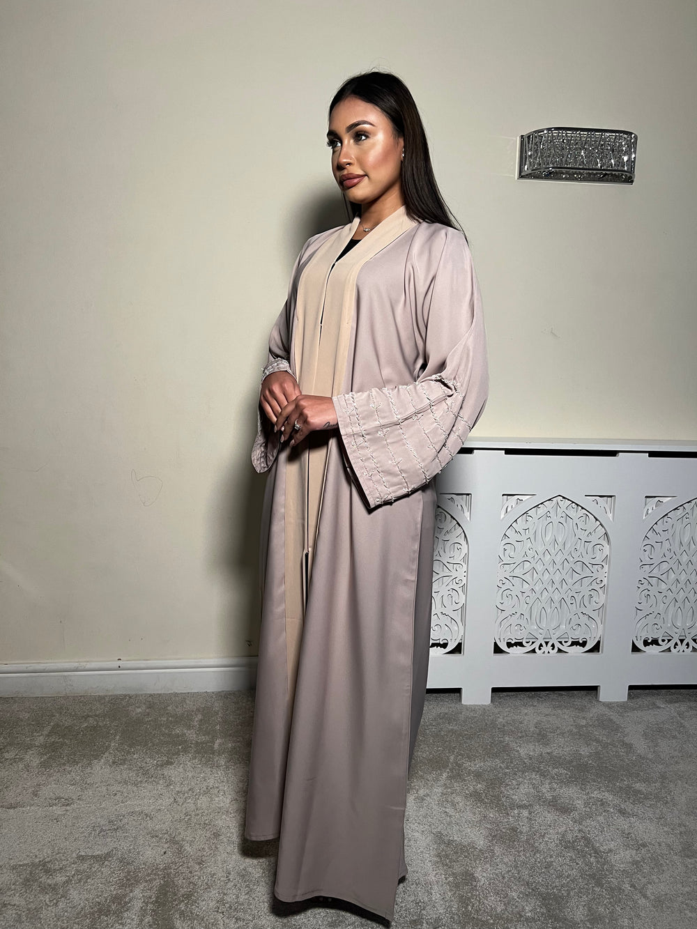 Embellished 2 piece Emirati Abaya- Liya