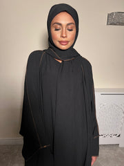 Leyla Black 3 Piece Abaya