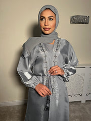 Embellished 3 Piece Emirati Abaya-Haifa Size 54