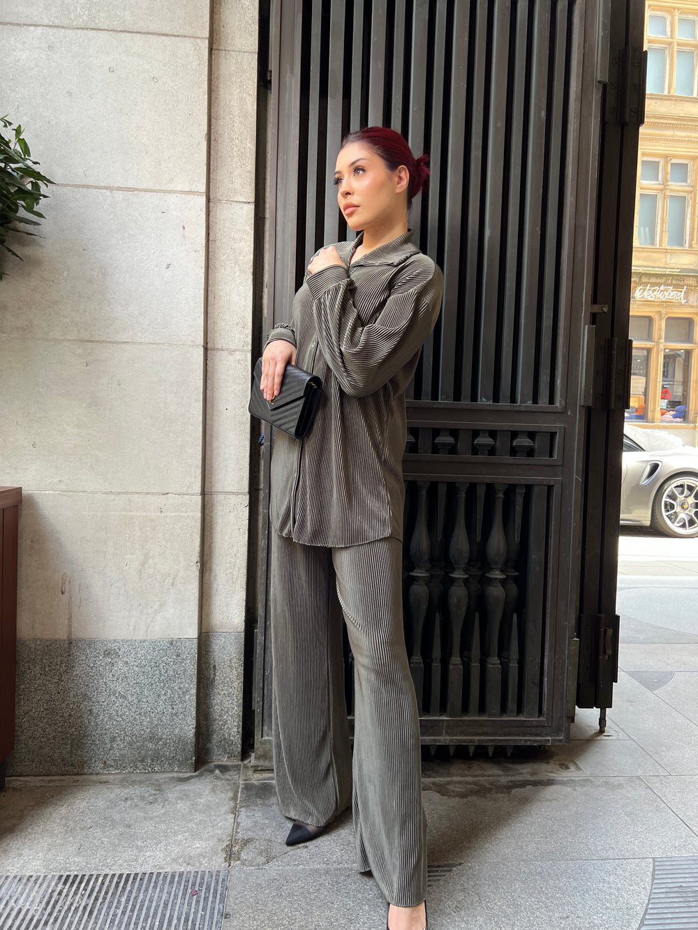 Olive Grey Coord Set